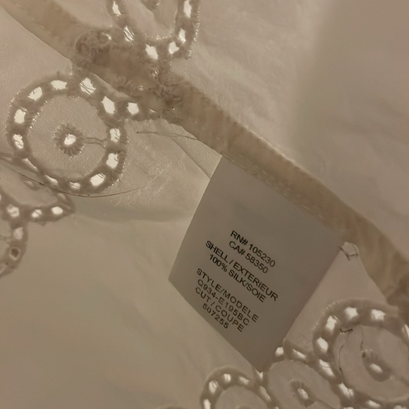 Equipment Femme Eyelet Stripe Silk Shirt XS - Picture 3 of 4